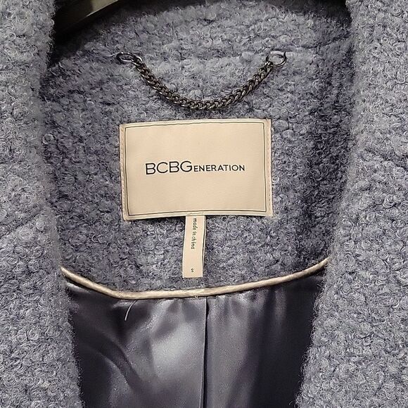 BCBGeneration Women's Blue Coat Oversize Style - Picture 5 of 5
